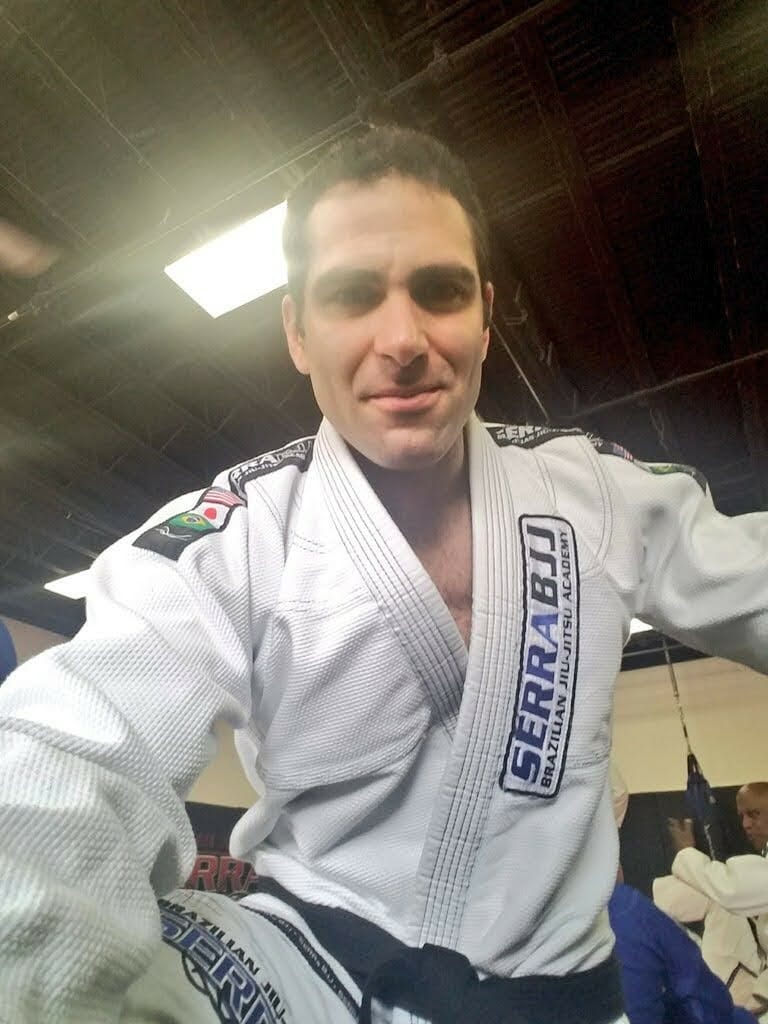 Israel Joffe in a Serra Brazilian Jiu-Jitsu gi